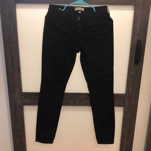 Woman’s black Banana Republic leopard print jeans